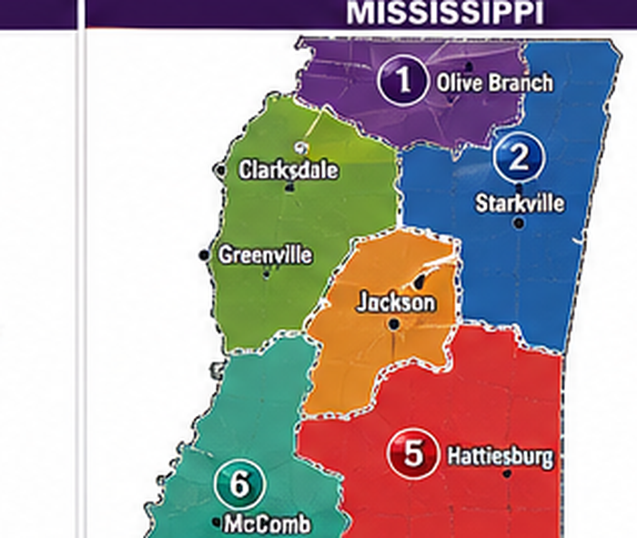 Mississippi MSP Regional Structure Map