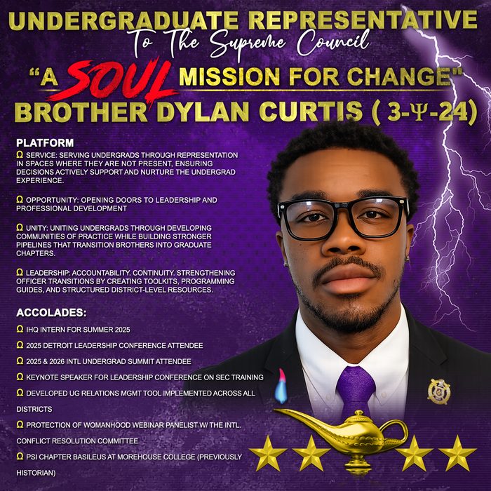 The Mighty Seventh District proudly endorses Bro. Dylan Curtis for Undergraduate Representative to the Supreme Council at the 85th Grand Conclave, Cincinnati Ohio.